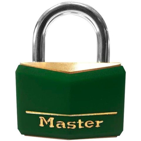 Cadeado de Latão 35mm com Haste de Aço Master Lock 635d:verde