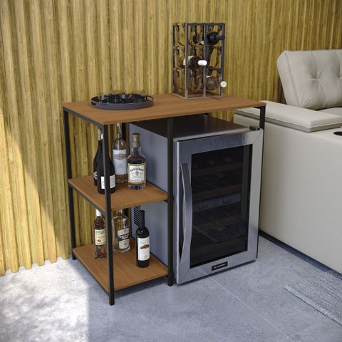 Bancada Alta para Adega/cervejeira 90,5cm em Estilo Industrial Li044 Kappesberg Industrial