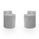 Ver imagem 1 de Kit Puff Banqueta Alto Confortável Reforçado Minimalista Roma Suede