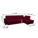 Ver imagem 2 de Sofá Istambul 3.80x1.90m Retrátil e Reclinável com Chaise - Vinho