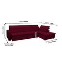 Ver imagem 5 de Sofá Istambul 3.80x1.90m Retrátil e Reclinável com Chaise - Vinho