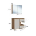 Ver imagem 3 de Gabinete de Banheiro Suspenso 80cm com Espelheira sem Cuba Sofia