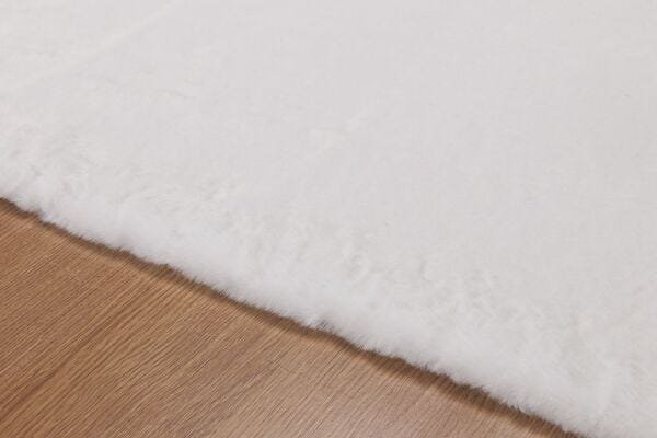 Tapete Pele Bangor - 1,50M x 2,00M - Ultra Macio - Branco - Niazitex - 2