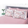 Lençol Avulso - Casal - 100% Algodão - Comfort - Rosa Flor - Sul Brasil - 1
