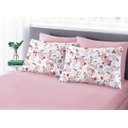 Ver imagem 1 de Lençol Avulso - Casal - 100% Algodão - Comfort - Rosa Flor - Sul Brasil