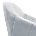 Ver imagem 6 de Kit 2 Poltronas Giratória Giovana Suede Cinza Base Madeira D'Rossi