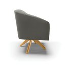 Ver imagem 4 de Poltrona Giratória Stella Suede Grafite Base Madeira - D'rossi