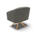 Ver imagem 5 de Poltrona Giratória Stella Suede Grafite Base Madeira - D'rossi