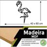 Quadro Decorativo Adorno Garça 3mm Vazado - Mdf:Preto - 2