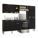 Ver imagem 1 de Cozinha Completa Compacta Madeirado/Preto