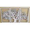 Quadro Decorativo Árvore Da Vida 3mm Vazado - Mdf: Branco - 3