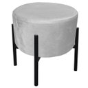 Ver imagem 2 de Kit 4 Puffs Iron Suede Cinza Base Palito D'Rossi