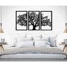 Quadro Decorativo Árvore Da Vida 3mm Vazado - Mdf:Preto - 3