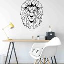Ver imagem 1 de Quadro Decorativo Adorno Leão 3mm Vazado - Mdf:Preto