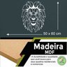 Quadro Decorativo Adorno Leão 3mm Vazado - Mdf:Branco - 2