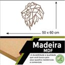 Ver imagem 2 de Quadro Decorativo Adorno Leão III 3mm Vazado - Mdf:Mdf
