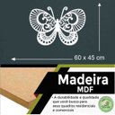 Ver imagem 2 de Quadro Decorativo Adorno Borboleta 3mm Vazado - Mdf:Branco