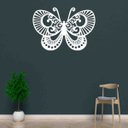 Ver imagem 1 de Quadro Decorativo Adorno Borboleta 3mm Vazado - Mdf:Branco