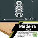 Ver imagem 2 de Quadro Decorativo Adorno Coruja 3mm Vazado - Mdf:Branco
