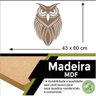 Quadro Decorativo Adorno Coruja II 3mm Vazado - Mdf:Mdf - 2