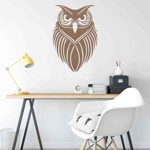 Quadro Decorativo Adorno Coruja II 3mm Vazado - Mdf:Mdf