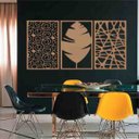 Ver imagem 1 de Quadro Decorativo Abstrato 3mm Vazado - Mdf:Mdf