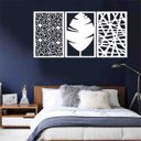 Ver imagem 2 de Quadro Decorativo Abstrato 3mm Vazado - Mdf:Branco
