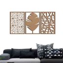 Ver imagem 2 de Quadro Decorativo Abstrato 6mm Vazado - Mdf:Mdf