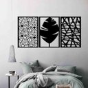 Ver imagem 2 de Quadro Decorativo Abstrato 6mm Vazado - Mdf:Preto