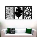 Ver imagem 3 de Quadro Decorativo Abstrato 6mm Vazado - Mdf:Preto