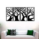 Ver imagem 2 de Quadro Decorativo Árvore Galhos 3mm Vazado - Mdf:Preto