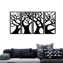 Ver imagem 1 de Quadro Decorativo Árvore Galhos 3mm Vazado - Mdf:Preto