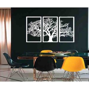 Quadro Decorativo Árvore Galhos 6mm Vazado - Mdf:Mdf