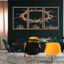 Ver imagem 2 de Quadro Decorativo Foi Por Amor 3mm Vazado - Mdf:Mdf