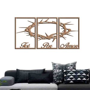 Quadro Decorativo Foi Por Amor 6mm Vazado - Mdf:Mdf