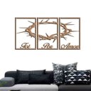 Ver imagem 1 de Quadro Decorativo Foi Por Amor 6mm Vazado - Mdf:Mdf