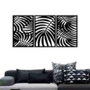Ver imagem 1 de Quadro Decorativo Folhas 3mm Vazado - Mdf:Preto