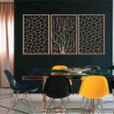 Ver imagem 2 de Quadro Decorativo Galhos Geométrico 3mm Vazado - Mdf:Mdf