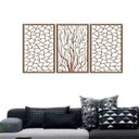 Ver imagem 1 de Quadro Decorativo Galhos Geométrico 3mm Vazado - Mdf:Mdf