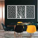Ver imagem 1 de Quadro Decorativo Galhos Geométrico 3mm Vazado - Mdf:Branco