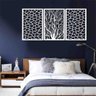 Quadro Decorativo Galhos Geométrico 3mm Vazado - Mdf:Branco - 2