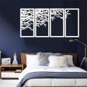 Ver imagem 2 de Quadro Decorativo Galhos Secos 3mm Vazado - Mdf:Branco