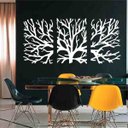 Ver imagem 1 de Quadro Decorativo Galhos 3mm Vazado - MDF:Branco