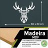 Quadro Decorativo Adorno Veado 3mm Vazado - Mdf:Branco - 2