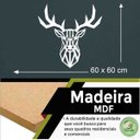 Ver imagem 2 de Quadro Decorativo Adorno Veado 3mm Vazado - Mdf:Branco