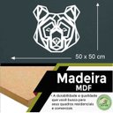 Ver imagem 2 de Quadro Decorativo Adorno Urso II 3mm Vazado - Mdf:Branco