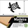 Quadro Decorativo Adorno Tartaruga III 3mm Vazado - Mdf:Preto - 2