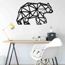 Ver imagem 1 de Quadro Decorativo Adorno Urso 3mm Vazado - Mdf:Preto