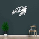 Ver imagem 1 de Quadro Decorativo Adorno Tartaruga 3mm Vazado - Mdf:Branco