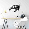 Quadro Decorativo Adorno Tartaruga 3mm Vazado - Mdf:Preto - 1